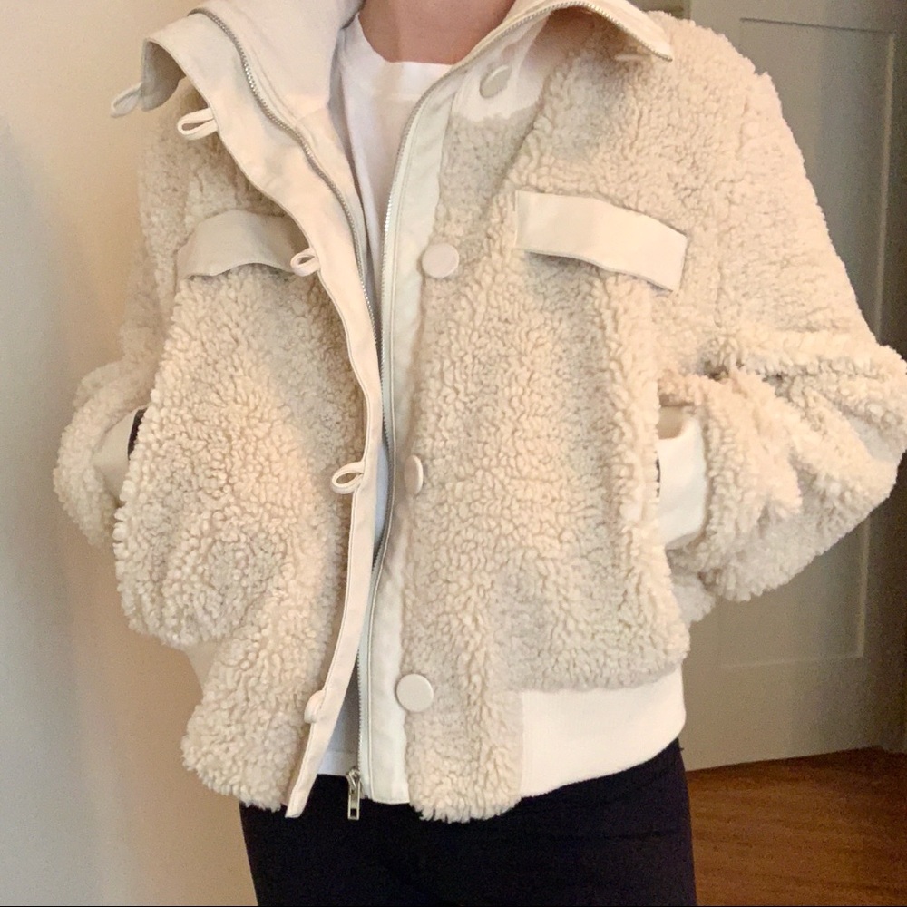 ❌SOLD❌Teddy Bomber Jacket - Picture 2 of 6